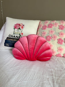 Pink Seashell Designer Bed or Couch Pillow