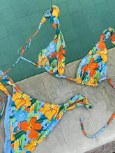 Load image into Gallery viewer, Blue and Orange Floral Bikini Set - Juniper
