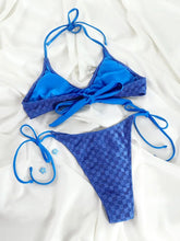 Load image into Gallery viewer, Blue Checkered Bikini Set - Juniper
