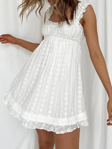 Mini White Floral Dress - Juniper