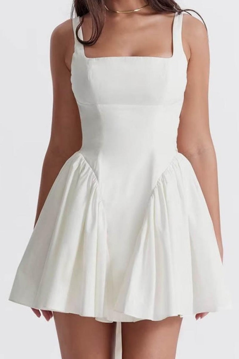 Lilly White Bow Tie Dress – Juniper