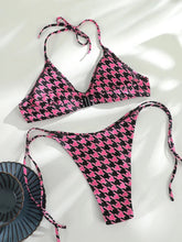 Load image into Gallery viewer, Pink Checkered Bikini Set - Juniper
