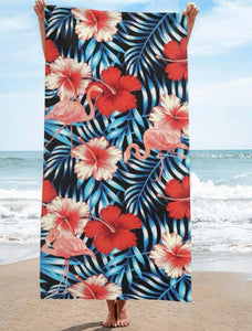 Red Tropical Beach Towel - Juniper