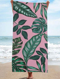 Pink Tropical Beach Towel - Juniper