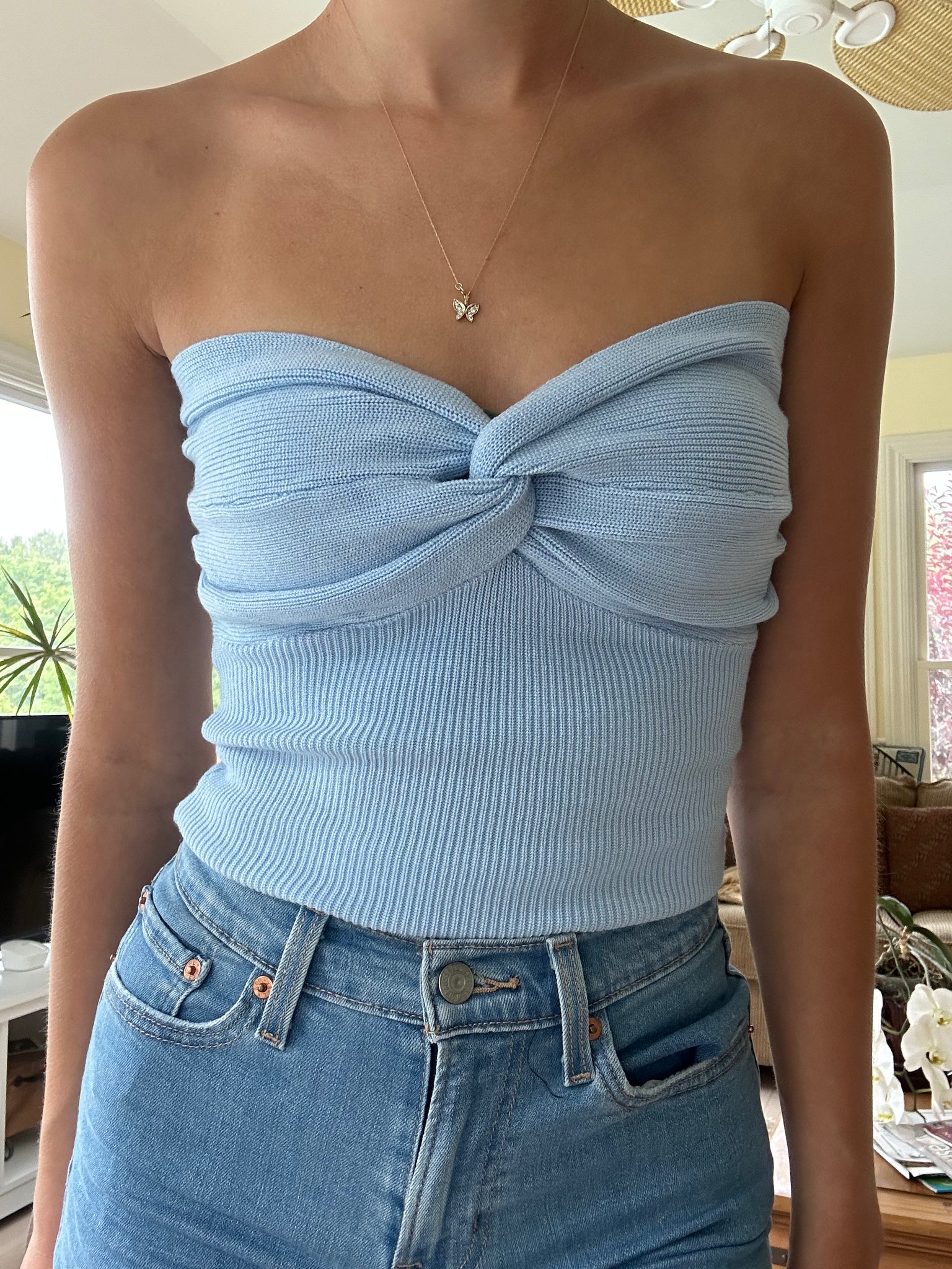 Blue 2024 knit top