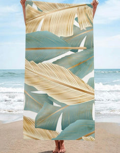 Green Tropical Beach Towel - Juniper