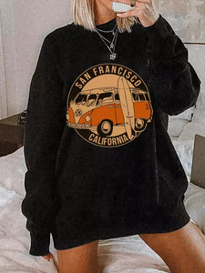 San Fransisco Oversized Sweatshirt - Juniper