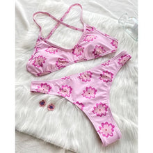 Load image into Gallery viewer, Pink Floral Bikini - Juniper
