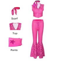 Load image into Gallery viewer, Pink Cowgirl Costume Black Cowboy Costume
