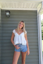 Load image into Gallery viewer, Ivory Meadow Lace Babydoll Top - Juniper

