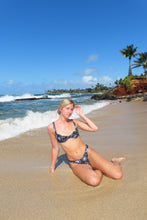Load image into Gallery viewer, Midnight Hibiscus Bikini Set - Juniper
