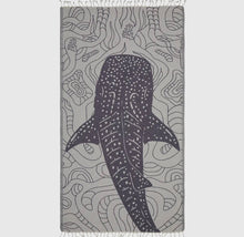 Load image into Gallery viewer, Ocean whale abstract beach towel
