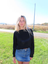 Load image into Gallery viewer, Off the shoulder Black Sweater - Juniper
