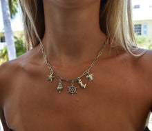 Load image into Gallery viewer, Paper Clip Charm Necklace - Juniper
