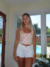 Load image into Gallery viewer, Pink and Yellow Floral Lace Tank - Juniper
