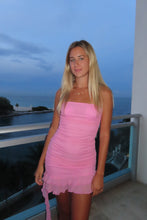 Load image into Gallery viewer, Pink Strapless Ruffle Dress - Juniper
