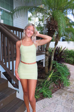 Load image into Gallery viewer, Pistachio Breeze Ruched Two-Piece Skirt Set - Juniper

