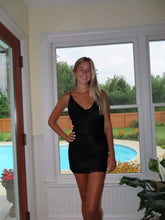 Load image into Gallery viewer, Satin Black Homecoming Dress - Juniper
