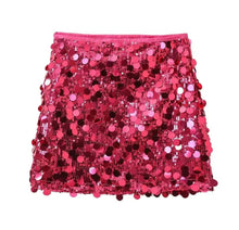 Load image into Gallery viewer, Sparkly Mini Sequin Skirt - Juniper
