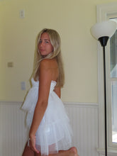 Load image into Gallery viewer, White ruffle strapless dress - dresses
