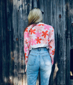 Maddy Pink Floral Sweater - Juniper