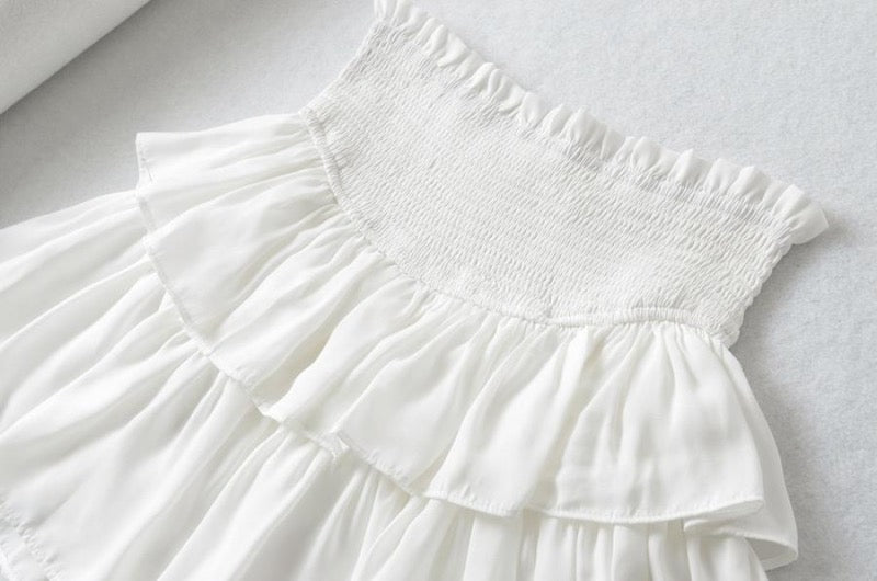 White/Black Ruffle Skirt – Juniper