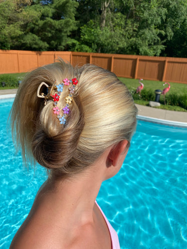 Flower Claw Clip - Juniper