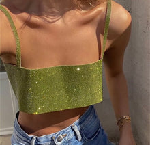 Load image into Gallery viewer, Green Sparkle Evening Top - Juniper
