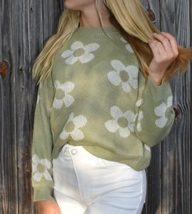 Leafy Green Sweater - Juniper