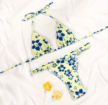 Load image into Gallery viewer, Yellow and Blue Floral Bikini - Juniper
