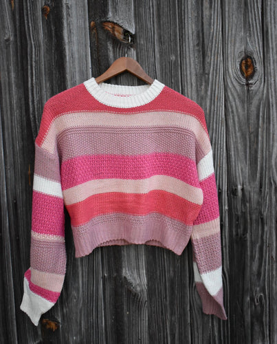 Lex Pink Striped Sweater - Juniper