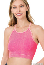 Load image into Gallery viewer, Washed Ribbed Seamless Cami Top - Juniper
