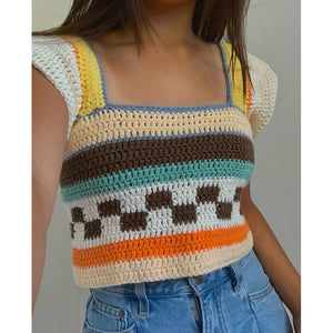 Cropped Summer Crochet Sweater - Juniper